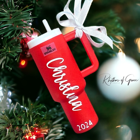 Personalized Christmas Ornaments: Mini Stanley Cup Ornaments. Cash Holder. - Picture 1 of 11